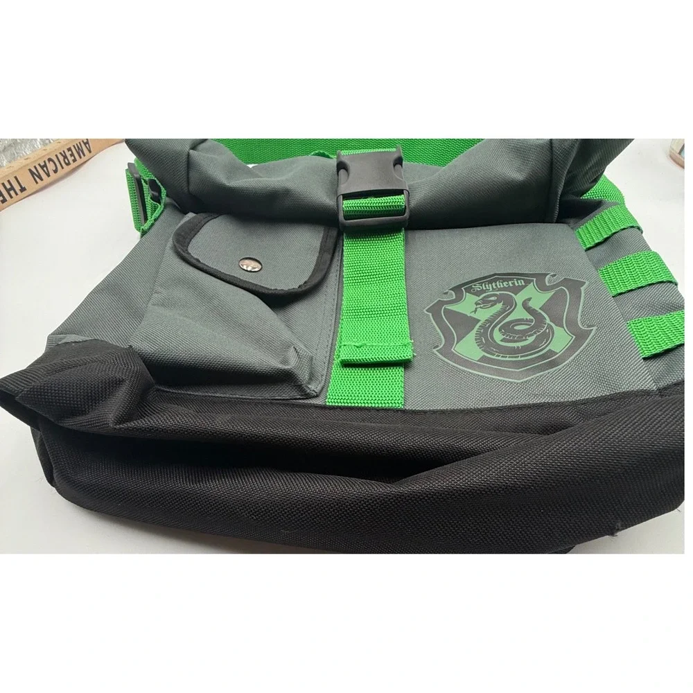 Harry Potter Slytherin Roll Top Crossbody Messenger Bag Green Gray 2018
